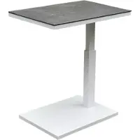 AVH-Collectie Tracy bijzettafel 60x40xH46-67 cm in hoogte verstelbaar wit