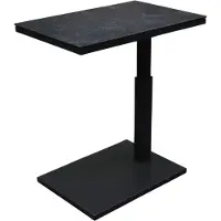 AVH-Collectie Tracy bijzettafel 60x40xH46-67 cm in hoogte verstelbaar antraciet