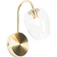 QAZQA Klassieke wandlamp goud met glas - Elien