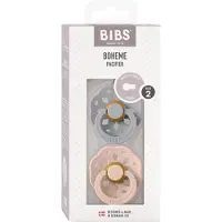 BIBS Bohemen Fopspenen - 2-pack - Maat 2 - Rond - Cloud/Blush - - OneSize - Fopspenen