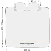 Kayori Dekbedovertrek Nagano Bruin Flanel-260 x 200 / 220 cm | Extra Breed