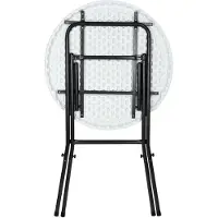 Casaria Statafel Wit Kunststof Ø72cm Inklapbaar