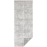 NORTHRUGS Dubbelzijdig Buitenkleed Biri - Grijs/Crème 80 x 150 cm