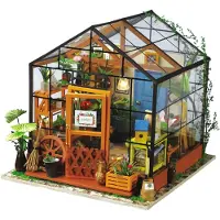 Robotime Miniatuur knutselset Cathy's Flower House met LED-verlichting