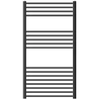 LuxeBath Badkamerradiator Sahara 750 x 1200 mm antraciet recht met zijaansluiting