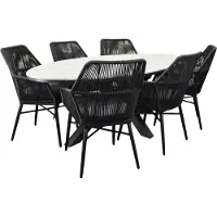AVH-Collectie Chianti Salvador dining tuinset 220x115xH75 cm 7 delig polywood
