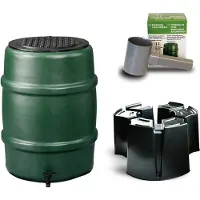 Harcostar - Regentonset - 114 Liter Groen + Voet + Vulautomaat
