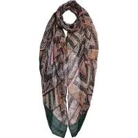 Juleeze Sjaal Dames Print 80x180 cm Groen Polyester