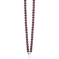 Zinzi - Zilveren Collier - Paarse Beads - 8 mm - 43 cm (ZIC401PB)