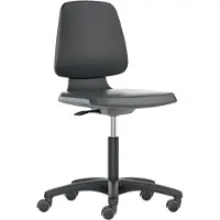 BIMOS Werkdraaistoel | wielen zittingschaal antraciet | integraalschuim zwart | 450-650 mm | 1 stuk - 9123-2000-3285 9123-2000-3285