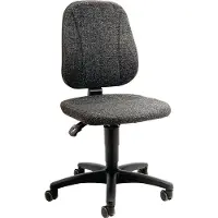 BIMOS Werkstoel 9653, stoffen bekleding, wielen, antraciet