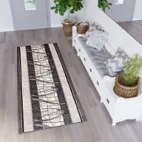 Tapiso Dream Loper Grijs Tapijt Gangloper Vloerkleed Maat- 90x250