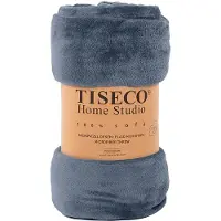 Tiseco Plaid Home Studio Cosy Stone Blue-150 x 200 cm