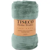 Tiseco Plaid Home Studio Cosy Sage Green-240 x 220 cm