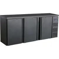 CombiSteel Barkoelkast - 537L - Zwart - Geforceerd - 2002x513x860mm - Horeca Koelkast