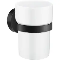 Smedbo Home Bekerhouder - Zwart - Messing - Accessoires, Wastafel accessoires, Glashouders & bekers - 7391447091519
