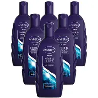 Andrélon Men Hair & Body 2in1 - Shampoo / Douchegel - 6x 300ml c