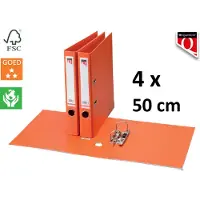 Quantore 4 x Ordner - A4 - 50mm breed - PP kunststof - oranje