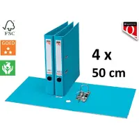 Quantore 4 x Ordner - A4 - 50mm breed - PP kunststof - turquoise
