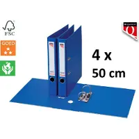 Quantore 4 x Ordner - A4 - 50mm breed - PP kunststof - blauw
