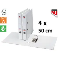 Quantore 4 x Ordner - A4 - 50mm breed - PP kunststof - wit