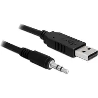 DeLOCK 83115 USB-kabel USB 2.0 USB-A stekker, Jackplug-stekker 3,5 mm 1.80 m Zwart