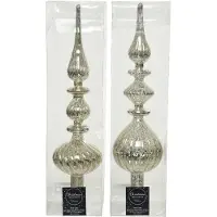 Décoris Piek antique glas zilver h35cm zilver Glas Pieken
