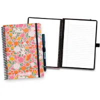 Bambook Floral uitwisbaar notitieboek - Summer - A5 - Gelinieerde pagina's - Duurzaam, herbruikbaar whiteboard schrift - Met 1 gratis stift