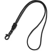 LGT JWLS Paracord Telefoonkoord Sleutelkoord Zwart met Musketon