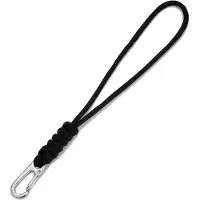 LGT JWLS Sleutelkoord Zwart van Paracord met Zilverkleurige Musketon
