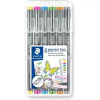 Staedtler Fineliner Staedtler Pigment 308 0,3mm set à 6 kleuren