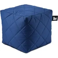 B-bag extreme lounging Extreme lounging B-Box Quilted Poef - Royalblue