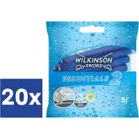 Wilkinson Sword Wilkinson For Men Essentials 2 Wegwerpscheermesjes - 20 x 5 (100 stuks)
