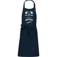 Kariban Cadeauschort - Tekstschort - Keukenschort met je naam - kookschort - verjaardag - moederdag - De beste kok is toevallig deze Dochter - navy blauw