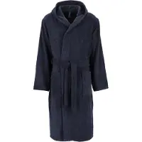 Ceceba heren badjas badstof, met capuchon, donkerblauw | 7XL