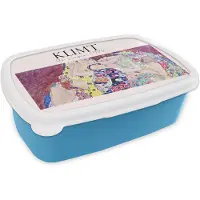 MuchoWow Broodtrommel Blauw - Lunchbox - Brooddoos - Kunst - Gustav Klimt - Oude meesters - 18x12x6 cm - Kinderen - Jongen