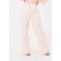 NA-KD Dames Broeken Tweed Suit Pants - Lichtroze - Maat 36