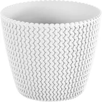 Prosperplast Bloempot Buiten Binnen Rond Splofy 19cm WIT Prosperplast / 2 STUKS ! /