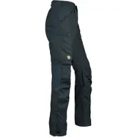 Fjällräven - Women's Kaipak Trousers Curved - Trekkingbroek 48 - Fixed Length, zwart/blauw