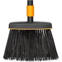 Fiskars Quikfit Bezemkop - Tuinbezem met Zachte haren - 260 mm breed