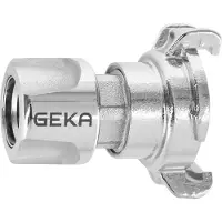 GEKA plus overgangsstuk klauw- naar steeksysteem verchroomd messing