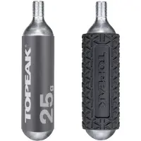 Topeak 25g Threated CO2 cartridge (2 stuks w/ 1 cover)