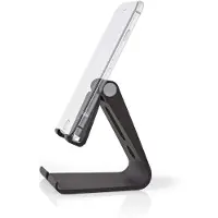 Nedis tafelstandaard met enkel scharnier voor smartphones en tablets / zwart