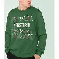 B&C Foute Kersttrui Candy Cane - Met tekst: Kersttrui - Kleur Groen - ( MAAT S - UNISEKS FIT ) - Kerstkleding voor Dames & Heren