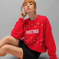 B&C Foute Kersttrui Rendieren - Met tekst: Kersttrui - Kleur Rood - ( MAAT 3XL - UNISEKS FIT ) - Kerstkleding voor Dames & Heren