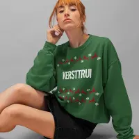 B&C Foute Kersttrui Rendieren - Met tekst: Kersttrui - Kleur Groen - ( MAAT XL - UNISEKS FIT ) - Kerstkleding voor Dames & Heren