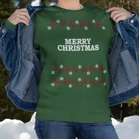 B&C Kersttrui Rendieren - Met tekst: Merry Christmas - Kleur Groen - ( MAAT XL - UNISEKS FIT ) - Kerstkleding voor Dames & Heren