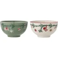 Bloomingville Yule kom 2-pack Green