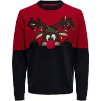 Only & Sons Trui bruin / donkerrood / zwart / wit