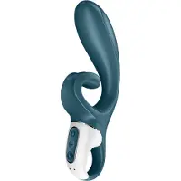 Satisfyer Hug Me - App-gestuurde vibrator met clitorisstimulator (blauw)